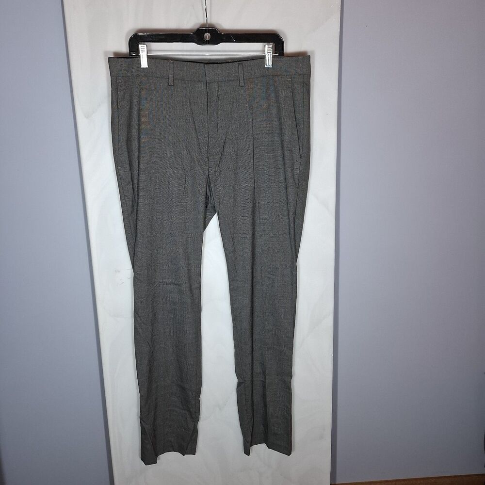 Kenneth Cole Reaction Gray Dress Pants Men's 36x32 Classic Career Office Slacks
